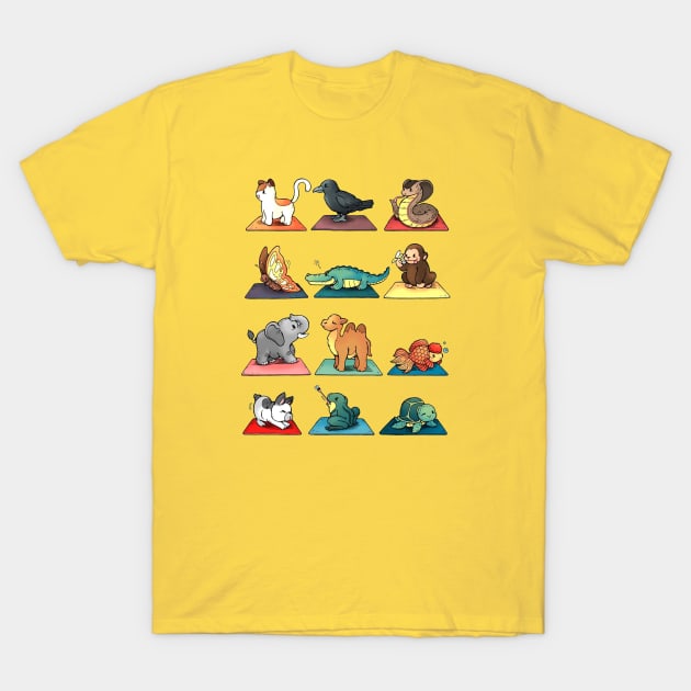 Animal Yoga Pose T-Shirt by TerBurch